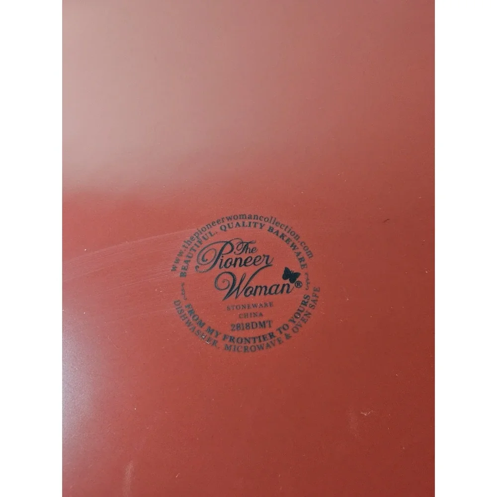 The Pioneer Woman Winter Bouquet Ceramic 10 Inch Pie Pan Bakeware Dish 2818DMT